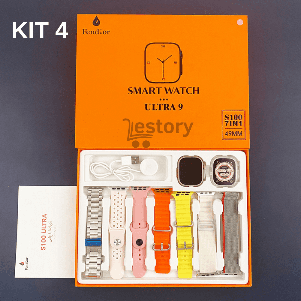 SmartWatch Séries 9 Ultra [kit: 7 Pulseira + Case] - Lestory 